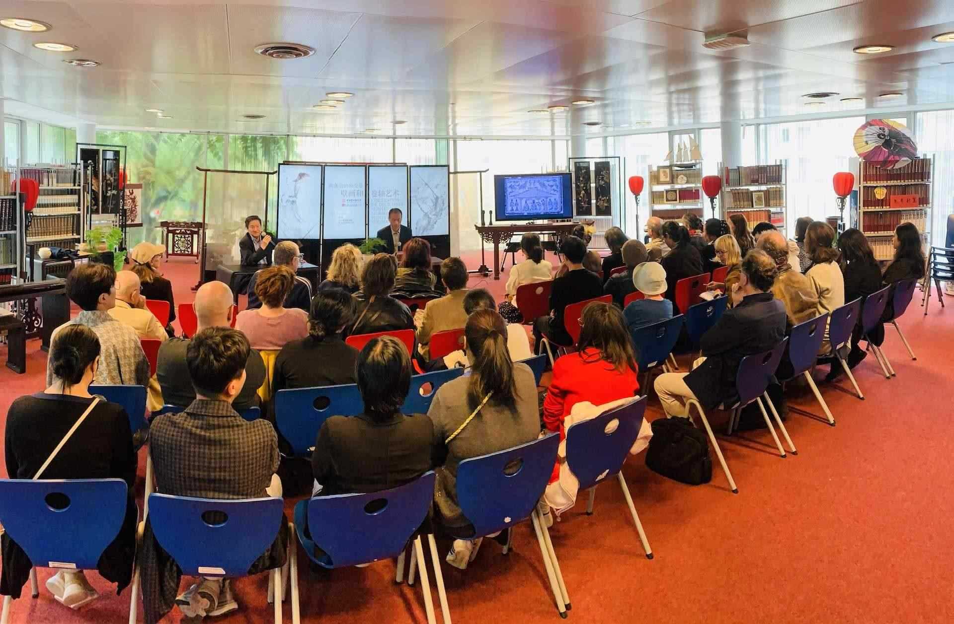 “絲路丹青——絲綢之路沿線壁畫傳摹展”在巴黎中國文化中心隆重開幕。中國藝術(shù)研究院供圖