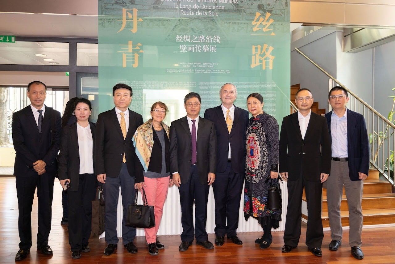 “絲路丹青——絲綢之路沿線壁畫傳摹展”在巴黎中國文化中心隆重開幕。中國藝術(shù)研究院供圖