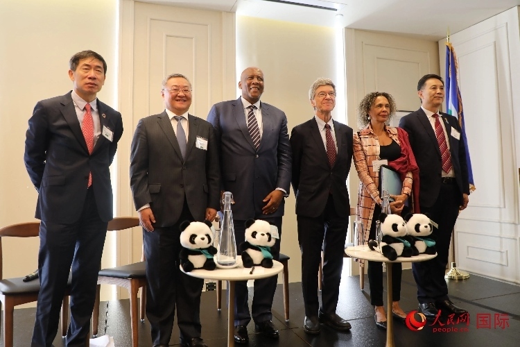 萊索托國王萊齊耶三世、中國常駐聯(lián)合國代表傅聰?shù)燃钨e出席活動。人民網(wǎng)記者 李志偉攝