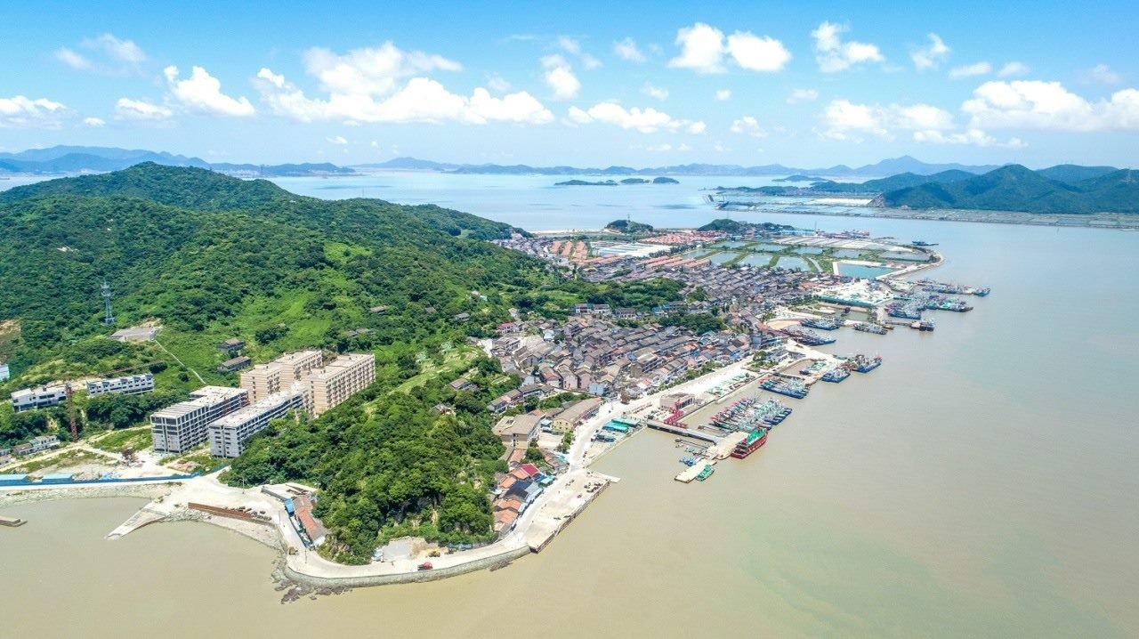 航拍視角看今日螞蟻島。螞蟻島管委會(huì)供圖