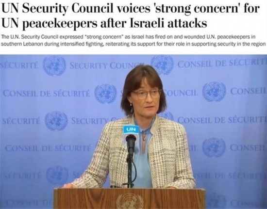 《華盛頓郵報》報道截圖（題圖為本月安理會輪值主席、瑞士常駐聯(lián)合國代表帕絲卡萊·貝里斯維爾）