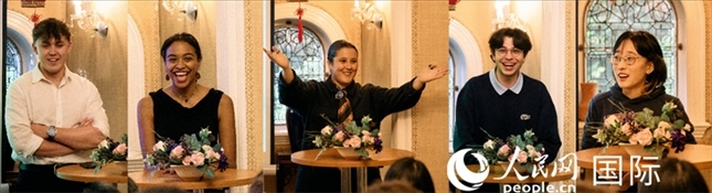 五位英國高校學(xué)生代表現(xiàn)場分享體會(huì) 楊浩鵬攝