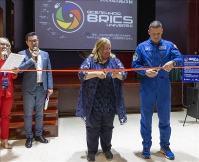 5月29日，“宇宙·金磚國家”圖片巡回展在北京舉辦。 北京俄羅斯文化中心供圖