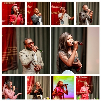 參與決賽的歌手。中國石油非洲公司供圖