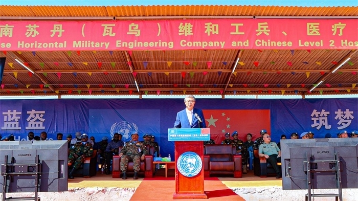 中國駐南蘇丹大使馬強發(fā)言。孫千攝