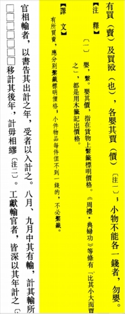 △“買賣的時(shí)候，應(yīng)分別掛上價(jià)格標(biāo)簽標(biāo)明價(jià)格，小件物品每件不到一錢的，不必懸掛標(biāo)簽。”