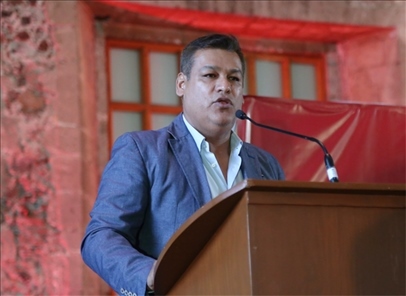 阿爾貝托·維拉致辭。主辦方供圖