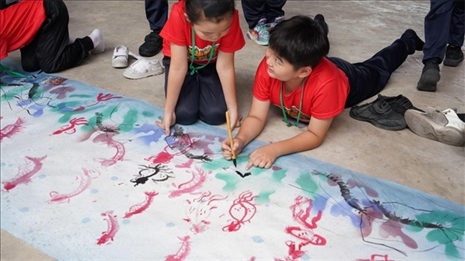 水墨畫教學(xué)。主辦方供圖