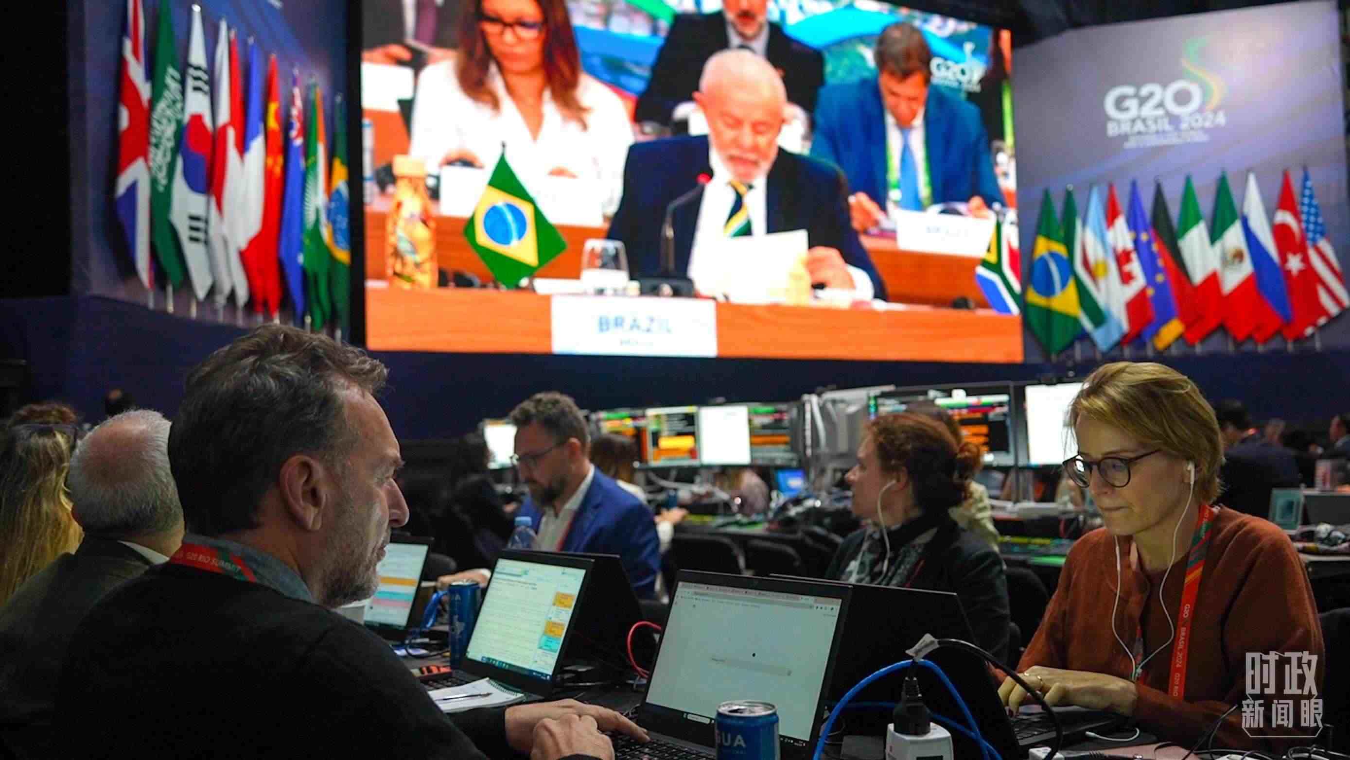 △G20里約峰會媒體中心。（總臺央視記者盧心雨拍攝）