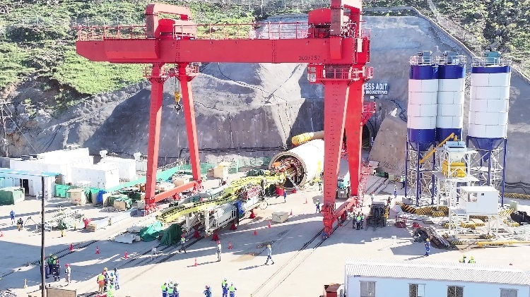 項(xiàng)目步進(jìn)現(xiàn)場。中水電十一局供圖