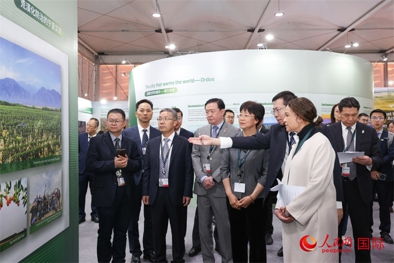 嘉賓參觀中國館。人民網(wǎng)記者任皓宇攝