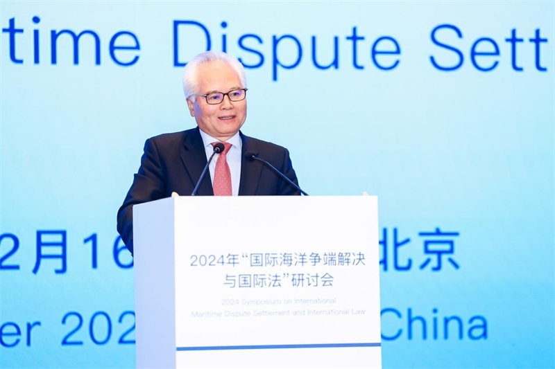 華陽(yáng)海洋研究中心理事長(zhǎng)、中國(guó)南海研究院學(xué)術(shù)委員會(huì)主席吳士存在開(kāi)幕式致歡迎辭。華陽(yáng)海洋研究中心供圖