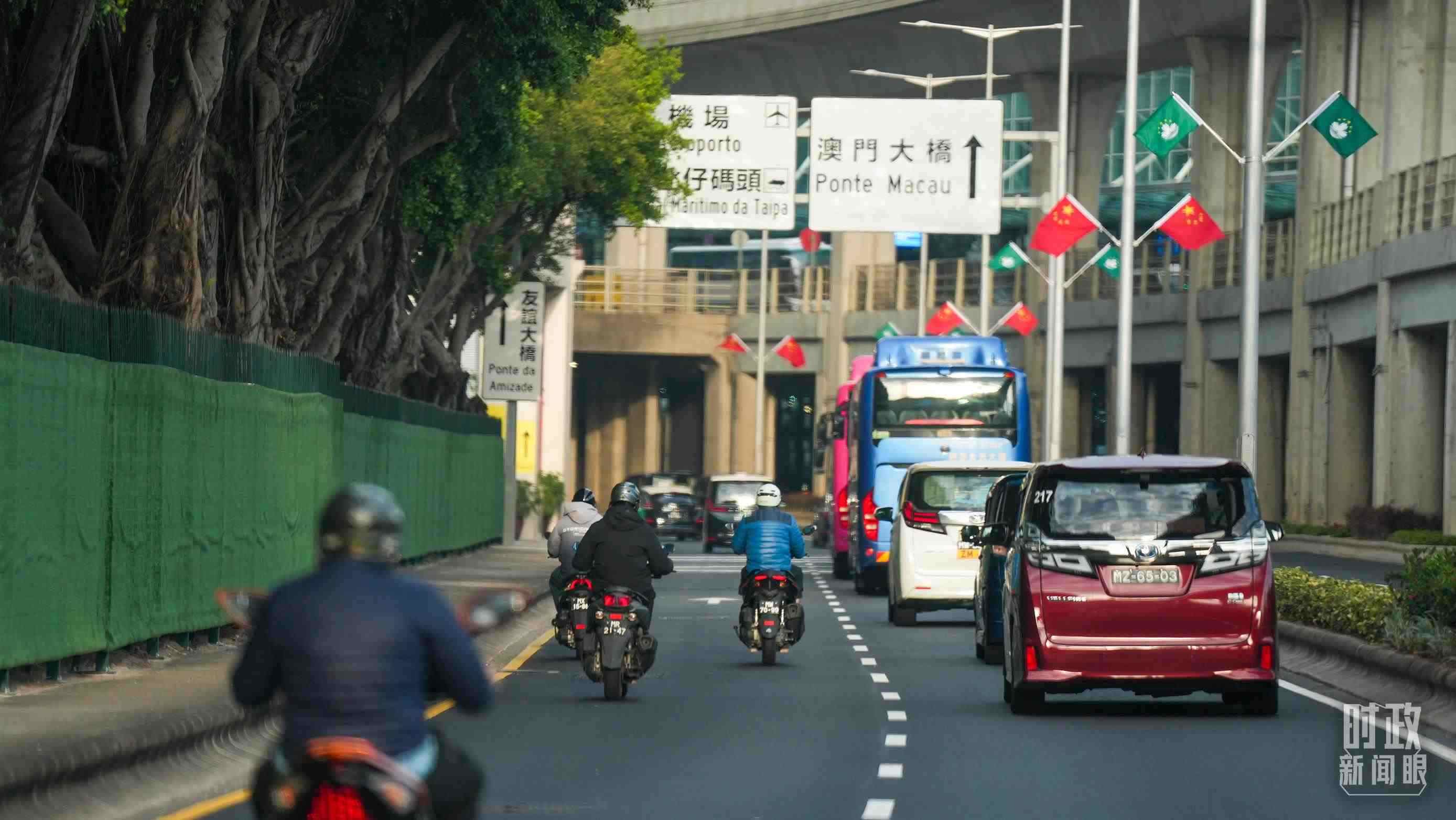 △澳門街頭。（總臺記者李晉拍攝）