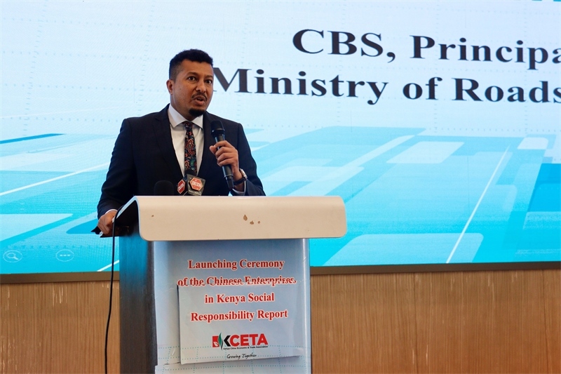 肯尼亞交通部副部長達加爾致辭?？现薪涃Q協(xié)會供圖