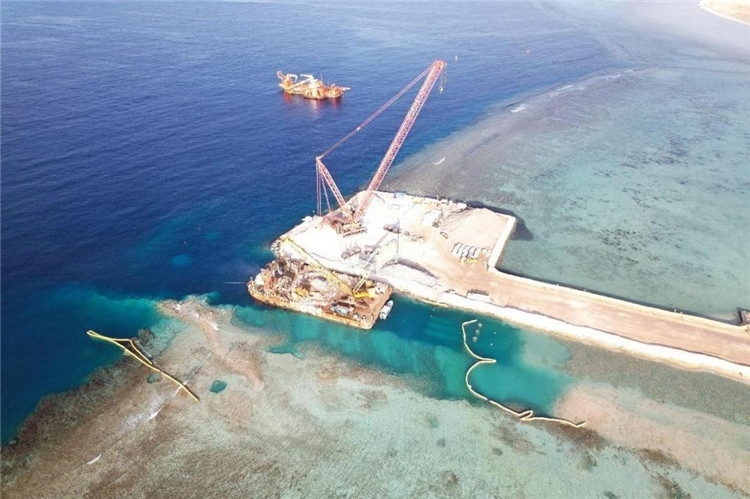 拉比格四期海水淡化項(xiàng)目取水口作業(yè)場景。項(xiàng)目方供圖