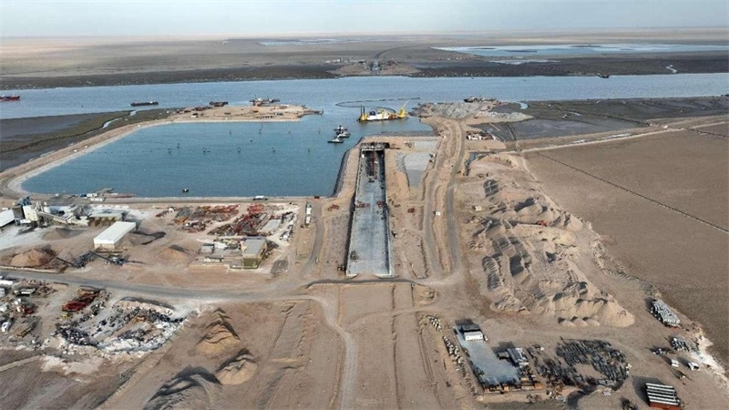 施工現(xiàn)場一景。中交天津航道局有限公司供圖