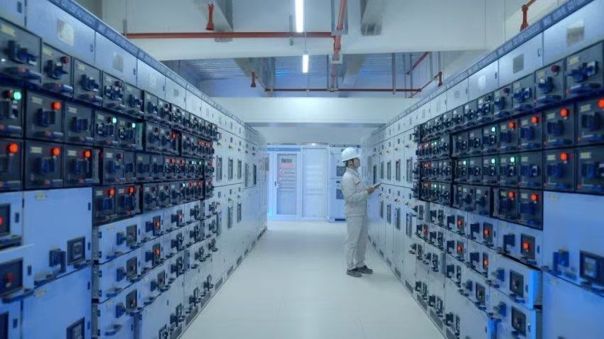 300兆瓦壓氣儲能示范工程低壓配電室。受訪者供圖
