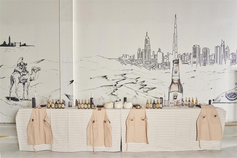 工廠內(nèi)設(shè)有互動區(qū)，參觀訪客可以親手制作麥芽飲料，受訪對象供圖