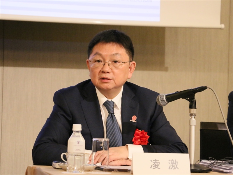 商務(wù)部副部長兼國際貿(mào)易談判副代表凌激致辭。人民網(wǎng) 許可攝