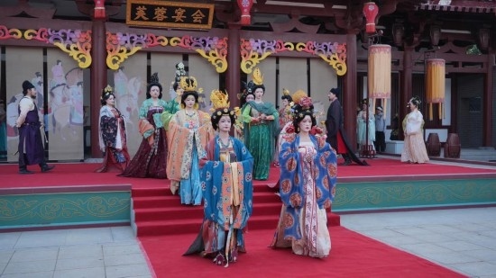 大唐芙蓉園舉辦的漢服展演活動(dòng)。受訪者供圖