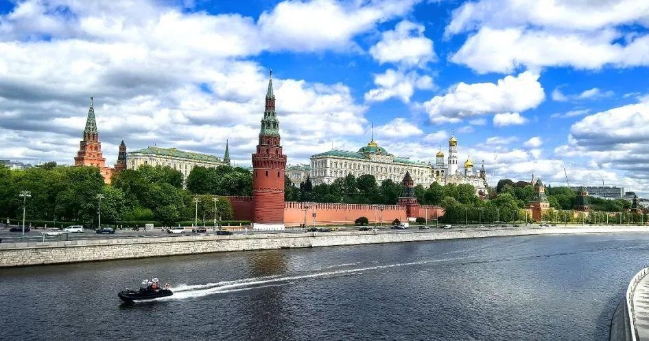 △坐落在莫斯科河畔的克里姆林宮