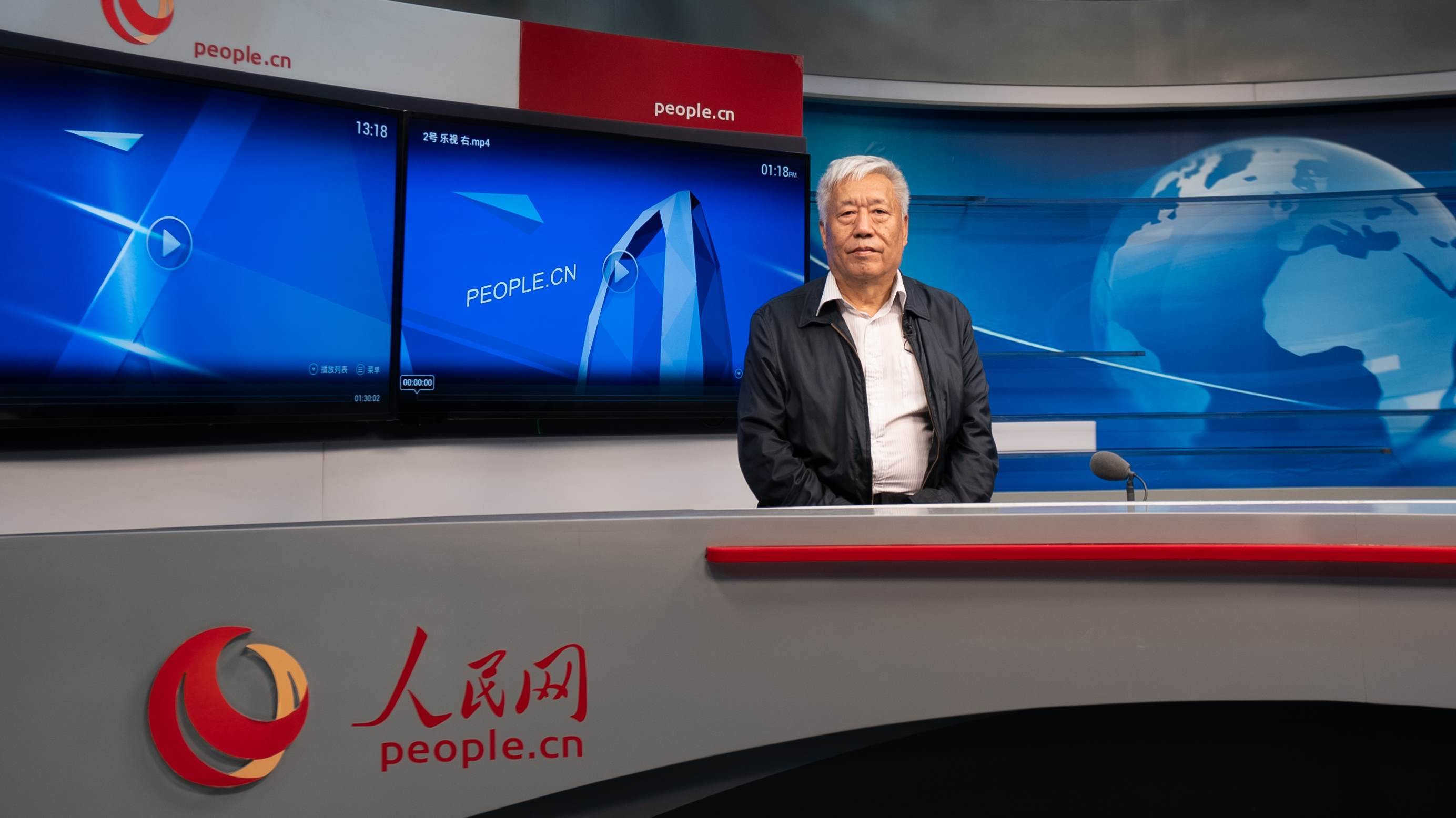 中國地震局地球物理研究所原副所長、研究員高孟潭作客人民網(wǎng)。人民網(wǎng)記者 葛泰佚攝