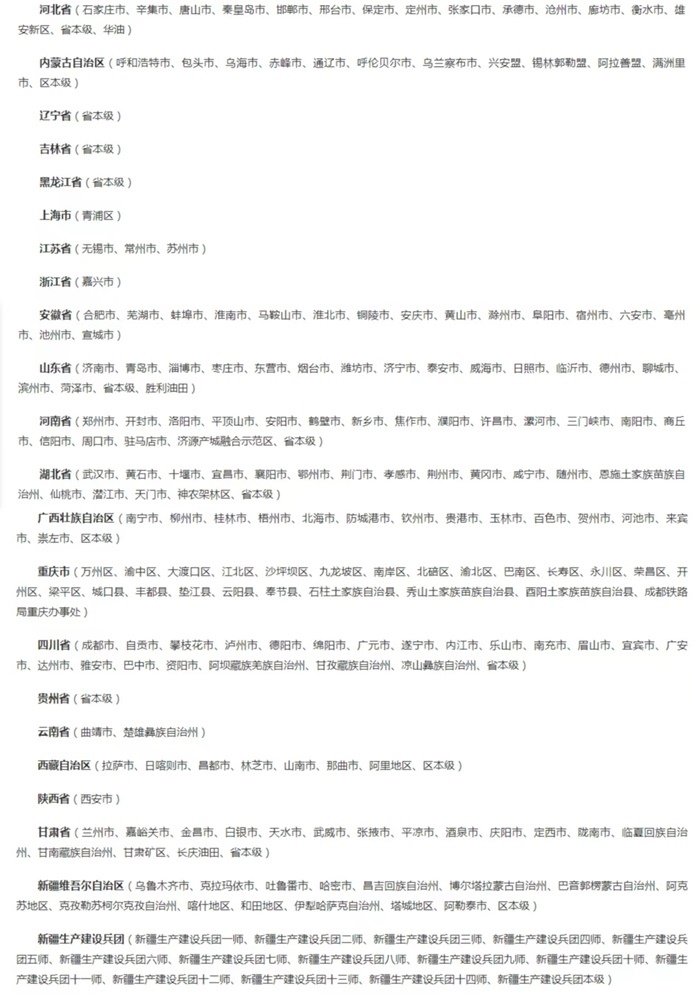 截至5月8日已開通醫(yī)保個賬跨省共濟(jì)的統(tǒng)籌區(qū)。（國家醫(yī)保局官網(wǎng)截圖）