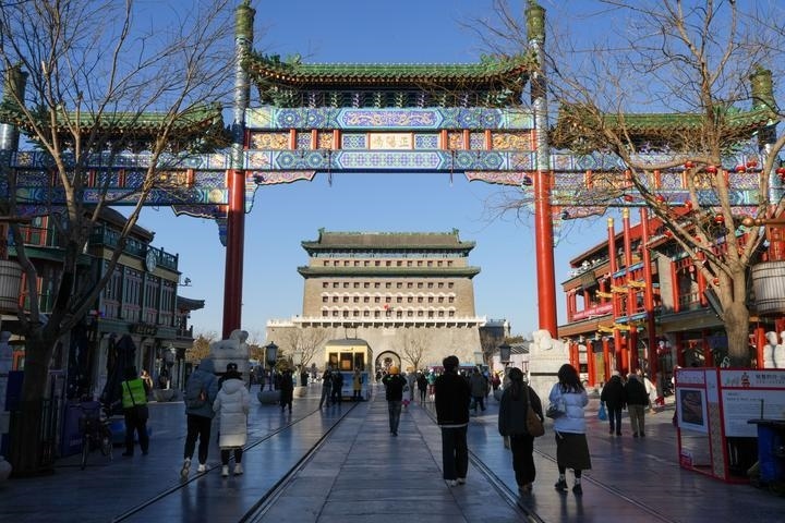 這是2024年12月26日從前門大街拍攝的正陽門箭樓。